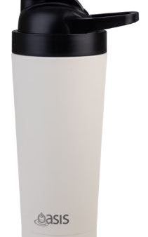 Oasis Stainless Steel Double Wall Insulated Protein Shaker 700ml - Alabaster For Discount