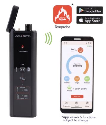 Accurite Smart Wireless Meat Thermometer - Black For Cheap