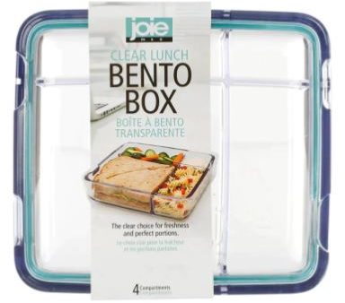 Joie 4 Compartment Clear Bento Random Colour Supply