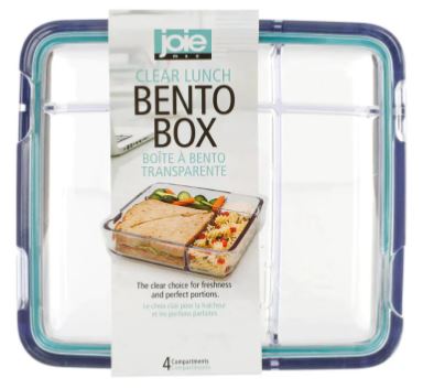 Joie 4 Compartment Clear Bento Random Colour Supply