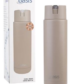 Oasis Ceramic Lined Stainless Steel Triple Wall Insulated  moda  Drink Bottle 700ml - Latte For Cheap