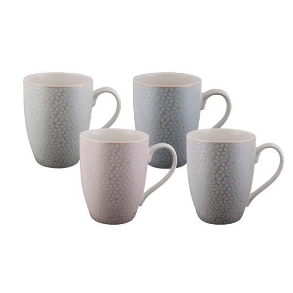 Bundanoon Coupe Mug Set Of 4 - Pastel Petals Sale