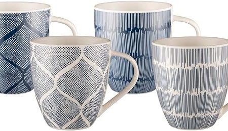 Bundanoon Mega Mug Set Of 4 - Indigo Sketch Online Sale