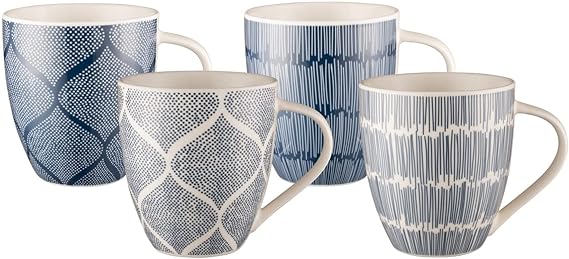 Bundanoon Mega Mug Set Of 4 - Indigo Sketch Online Sale