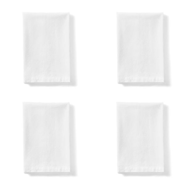 Amalfi Sorrento Liveable Linen Napkins Set Of 4 White Online Hot Sale