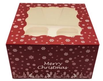 Christmas 4 Cupcake Box 4  Deep Iconic Cake Art Online