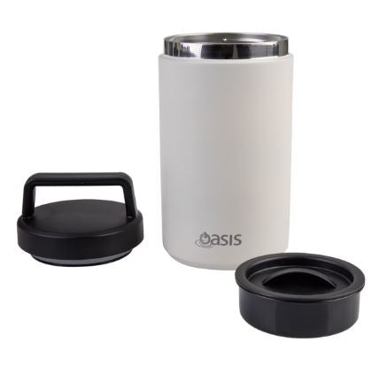 Oasis Stainless Steel Double Wall Insulated Food Flask With Handle 700ml - Alabaster Online