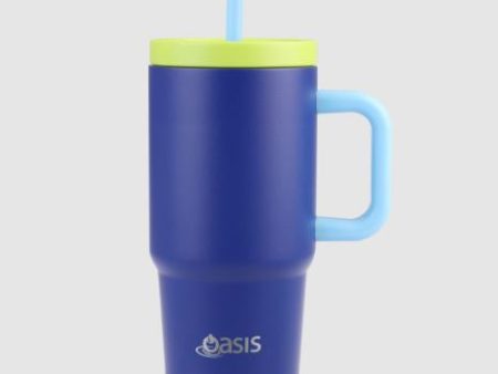 Oasis Stainless Double Wall Insulated  junior Commuter  Travel Tumbler 700ml - Peacock Blue Online