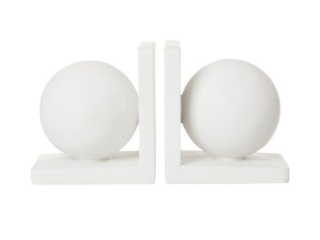 Amalfi Bakio Bookends 24x10x13cm - White For Cheap