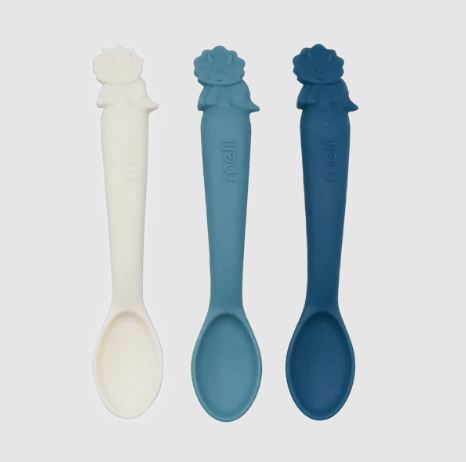 Melii Luxe Silicone Spoons 3 Pack - Dinosaur Discount