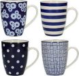 Bundanoon Mega Mug 500ml Set Of 4 - Water Colour Blue Fashion