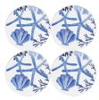 Maxwell & Williams Blue Coral - Round Corkback Coasters Set Of 4 Cheap