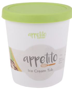 Appetito Ice Cream Tub 1 Litre -green For Sale