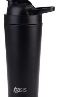 Oasis Stainless Steel Double Wall Insulated Protein Shaker 700ml - Black Online Hot Sale