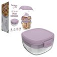 Bentgo Glass Leak-proof Salad Container, Lavender Hot on Sale