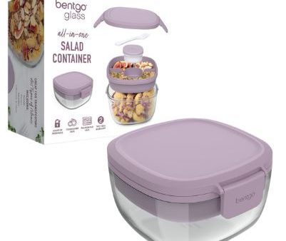 Bentgo Glass Leak-proof Salad Container, Lavender Hot on Sale