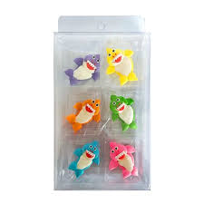 Cake Craft - Baby Shark Sugar Decorations - Pack Of 6 Online now