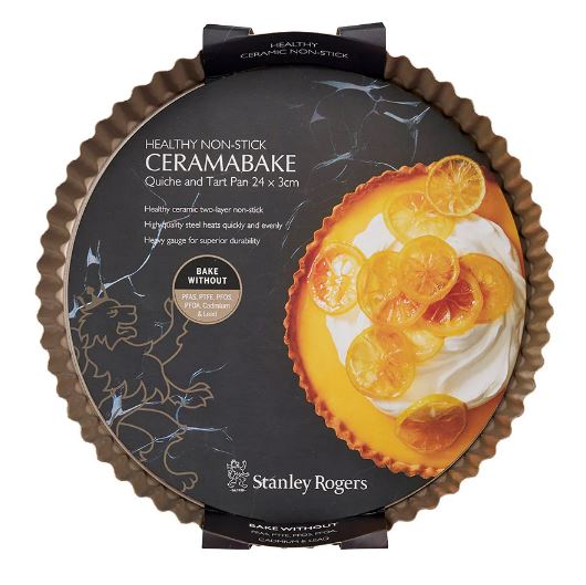 Stanley Rogers Ceremabake Ceramic Non Stick Quiche  Tart Pan - 24cm Supply