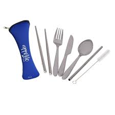 Appetito 6pce Stainless Steel Traveller s Cutlery Set Online now