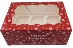 Iconic Cake Art - Christmas Cupcake Box - Holds 6, 4  Deep Sale