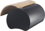 Oggi S s Bread Bin W  Bamboo Lid - Black on Sale