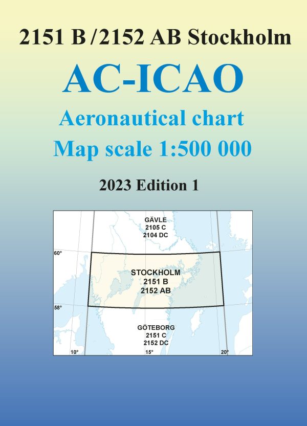 ACICAO 2151B 2152AB Stockholm 2023 : Skala 1:500 000 on Sale