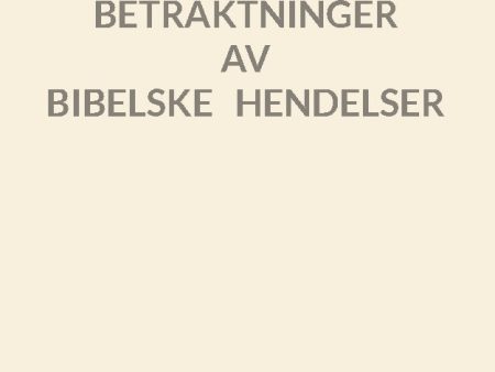 Betraktninger av bibelske hendelser For Discount