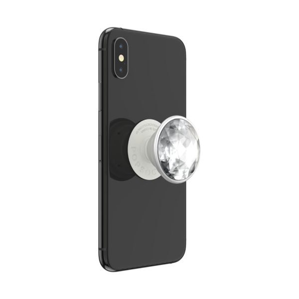 Älypuhelimen pidike PopSocket PopGrip Disco Crystal Silver Fashion