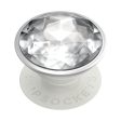 Älypuhelimen pidike PopSocket PopGrip Disco Crystal Silver Fashion