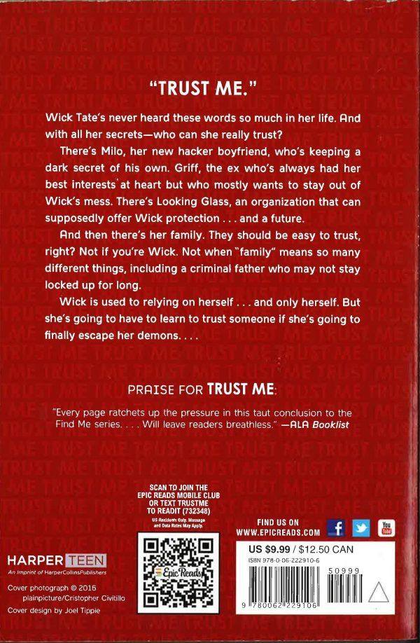 [Bargain corner] Trust Me (Find Me, Bk. 3) Discount